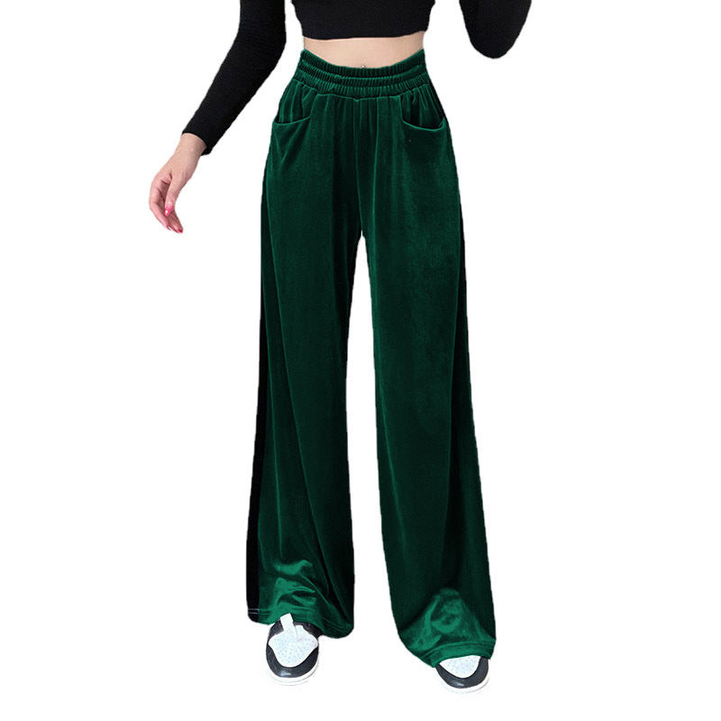 Damen Weite Sommerhose mit elastischem Bund und seitlichen Taschen Stalluxe