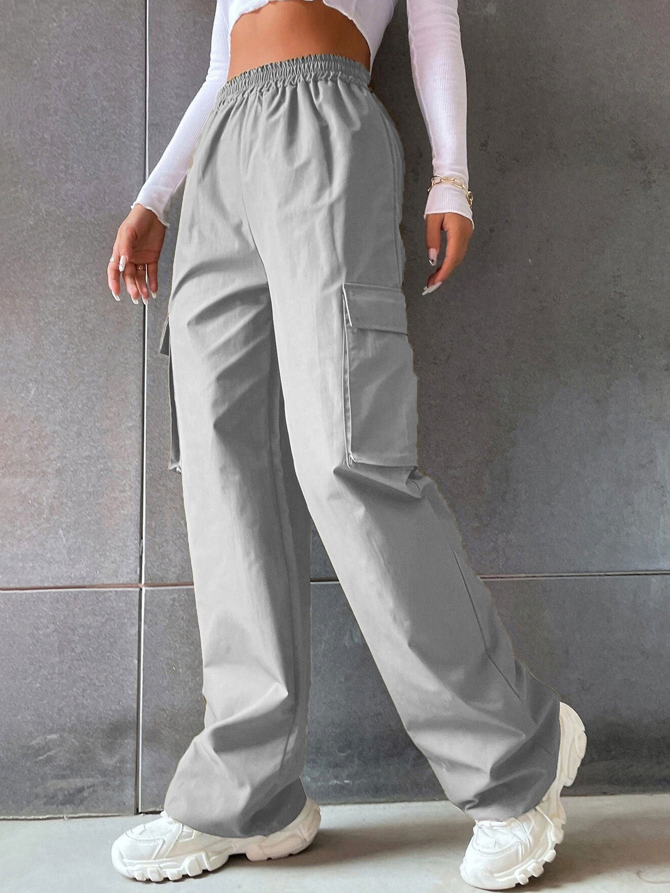 Damen Cargo-Hose mit elastischem Bund und praktischen Seitentaschen Stalluxe