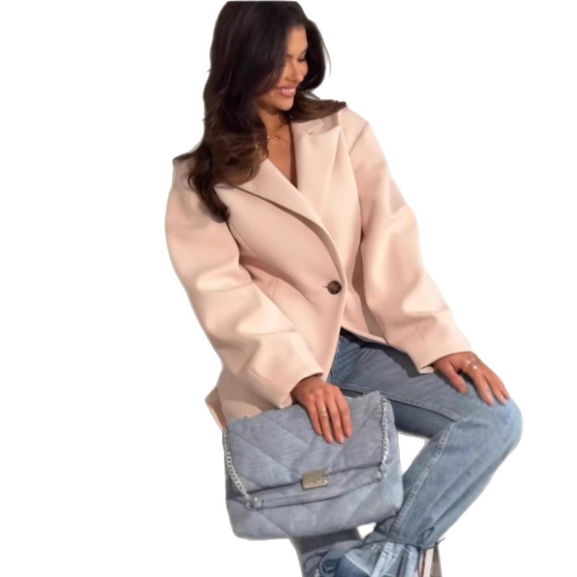 Damen Oversize Blazerjacke mit elegantem Schnitt und voluminösen Ärmeln Stalluxe
