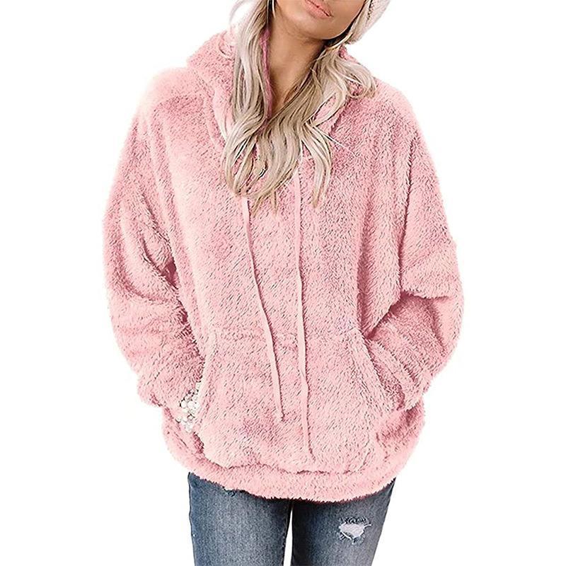 Women's Plush Fleece Pullover Hoodie Stalluxe