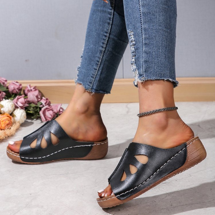 Damen Elegante Clogs mit modischen Aussparungen Stalluxe