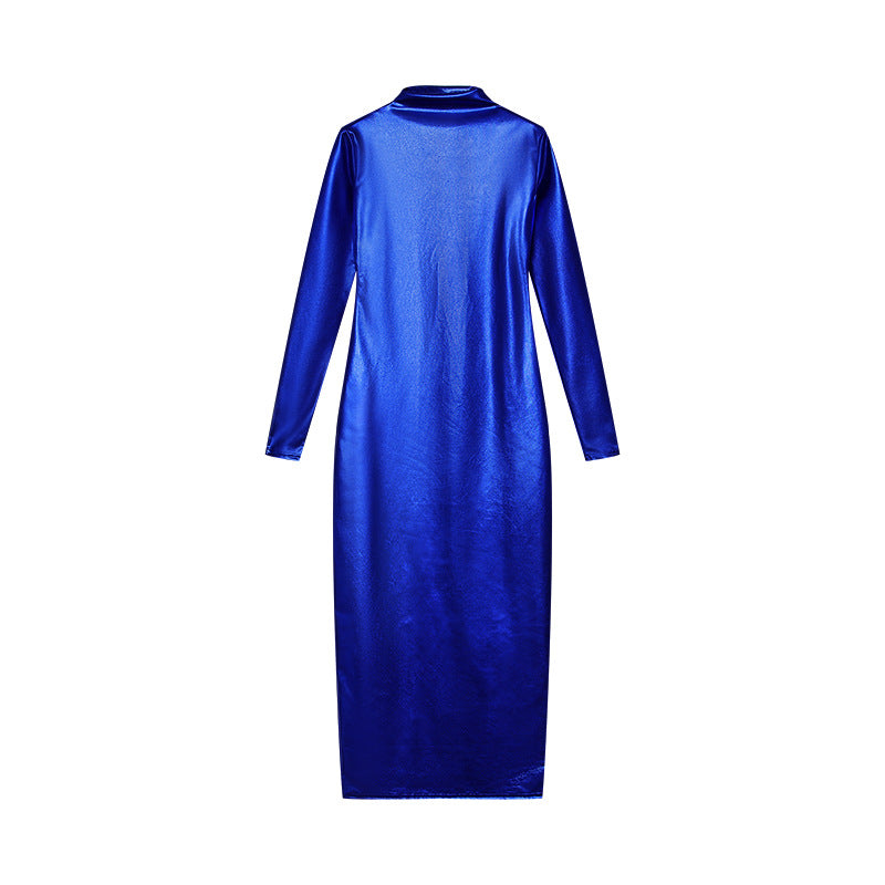 Damen Elegantes Maxikleid mit schimmerndem Effekt und figurbetontem Schnitt Stalluxe