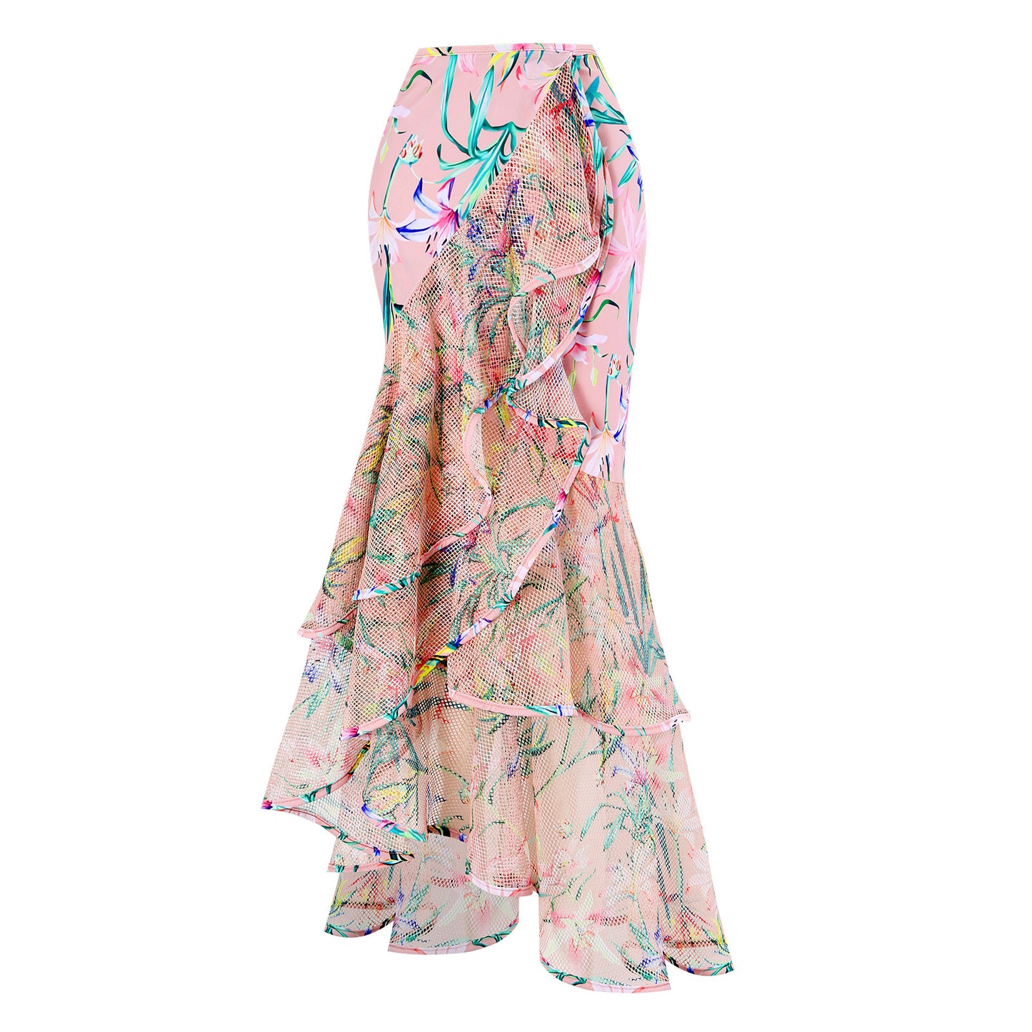 Damen Badeset mit Wickelrock und floralem Design Stalluxe