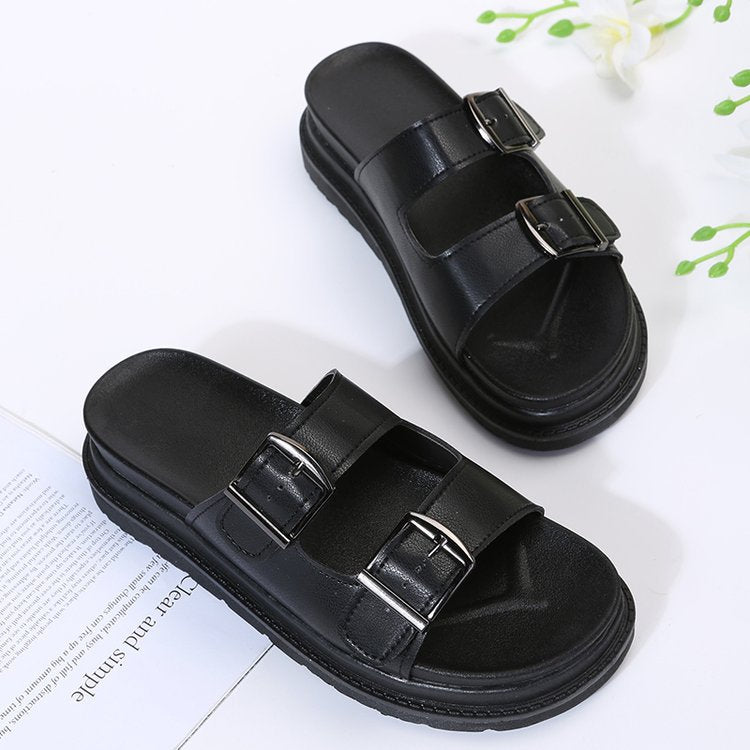 Damen Modische Riemensandalen mit verstellbaren Schnallen Stalluxe
