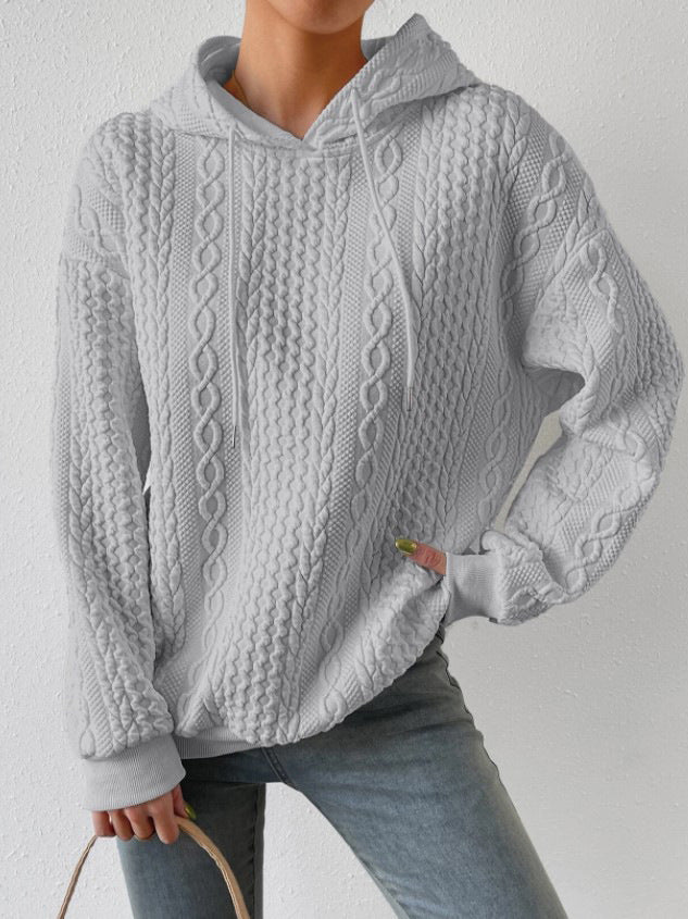 Damen Bequemer Kapuzenpulli mit strukturiertem Design Stalluxe