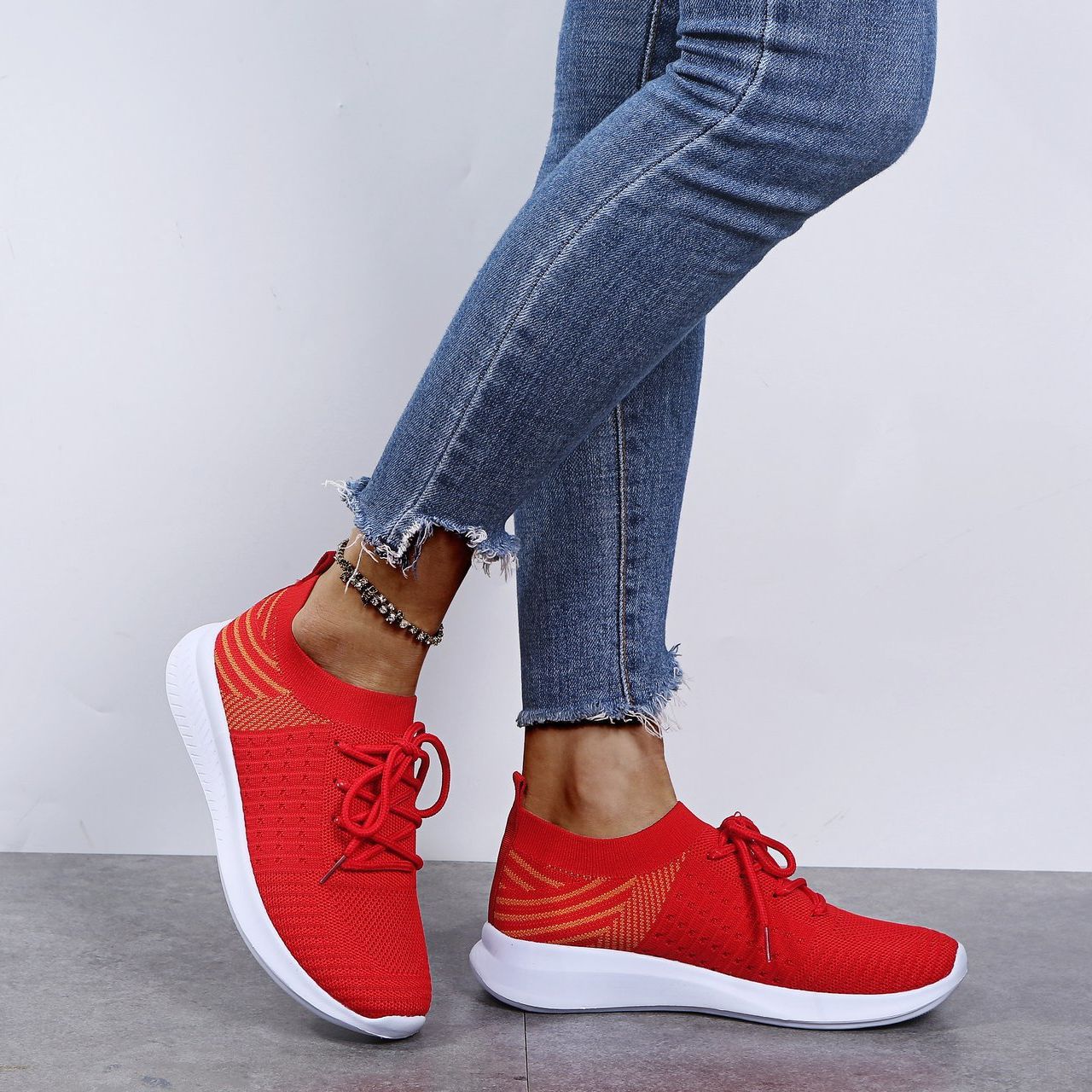 Damen Sportliche Leichtgewicht Sneakers Stalluxe