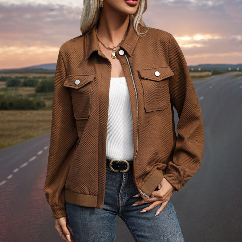 Damen Utility-Jacke mit strukturierter Oberfläche und praktischen Taschen Stalluxe