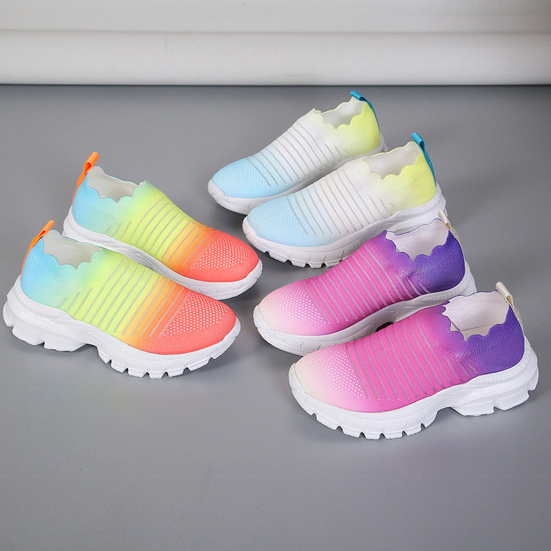 Damen Sportliche Slip-On Sneakers mit innovativem Farbverlauf Stalluxe