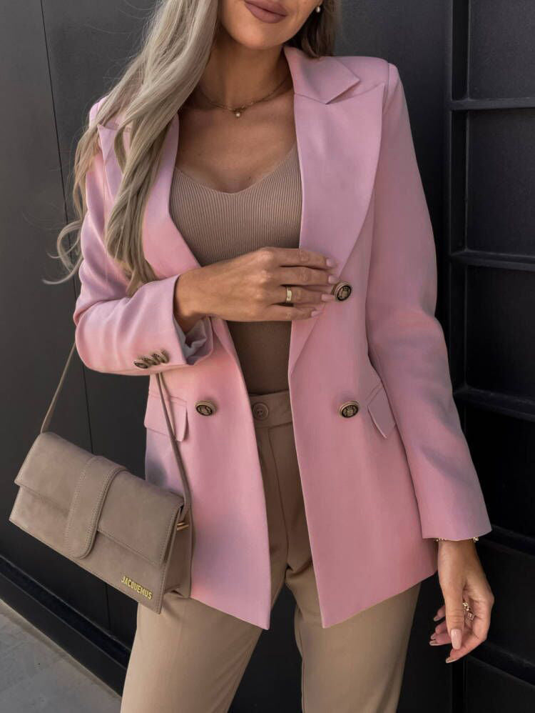 Damen Eleganter Blazer im modernen Schnitt mit doppelter Knopfreihe Stalluxe