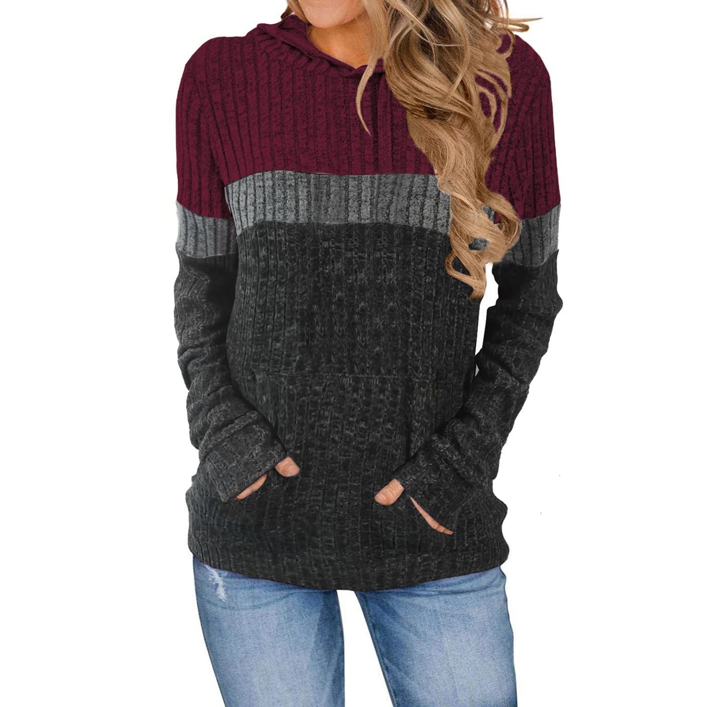 Damen Hoody mit strukturierter Oberfläche und praktischen Taschen Stalluxe