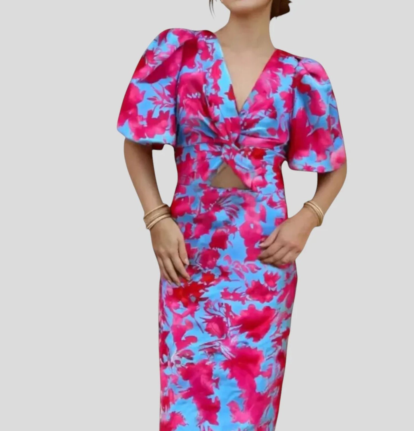 Damen Elegantes Kleid mit Volants und Spitzenelementen Stalluxe