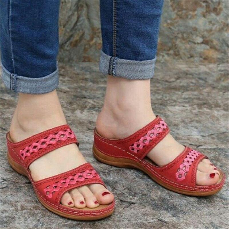 Damen Bequeme Zehentrenner-Sandalen mit ergonomischem Fußbett und modischem Design Stalluxe
