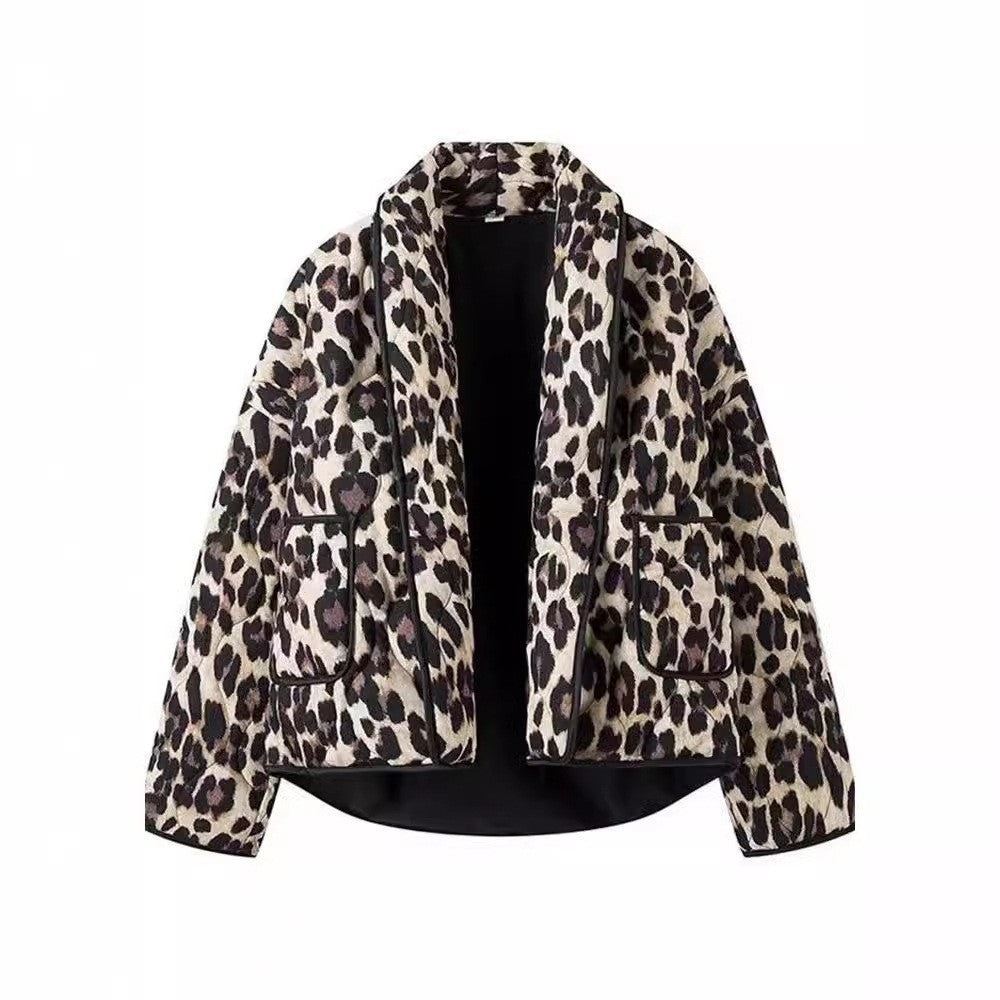 Damen Karierter Blazer mit leopardenmuster Stalluxe