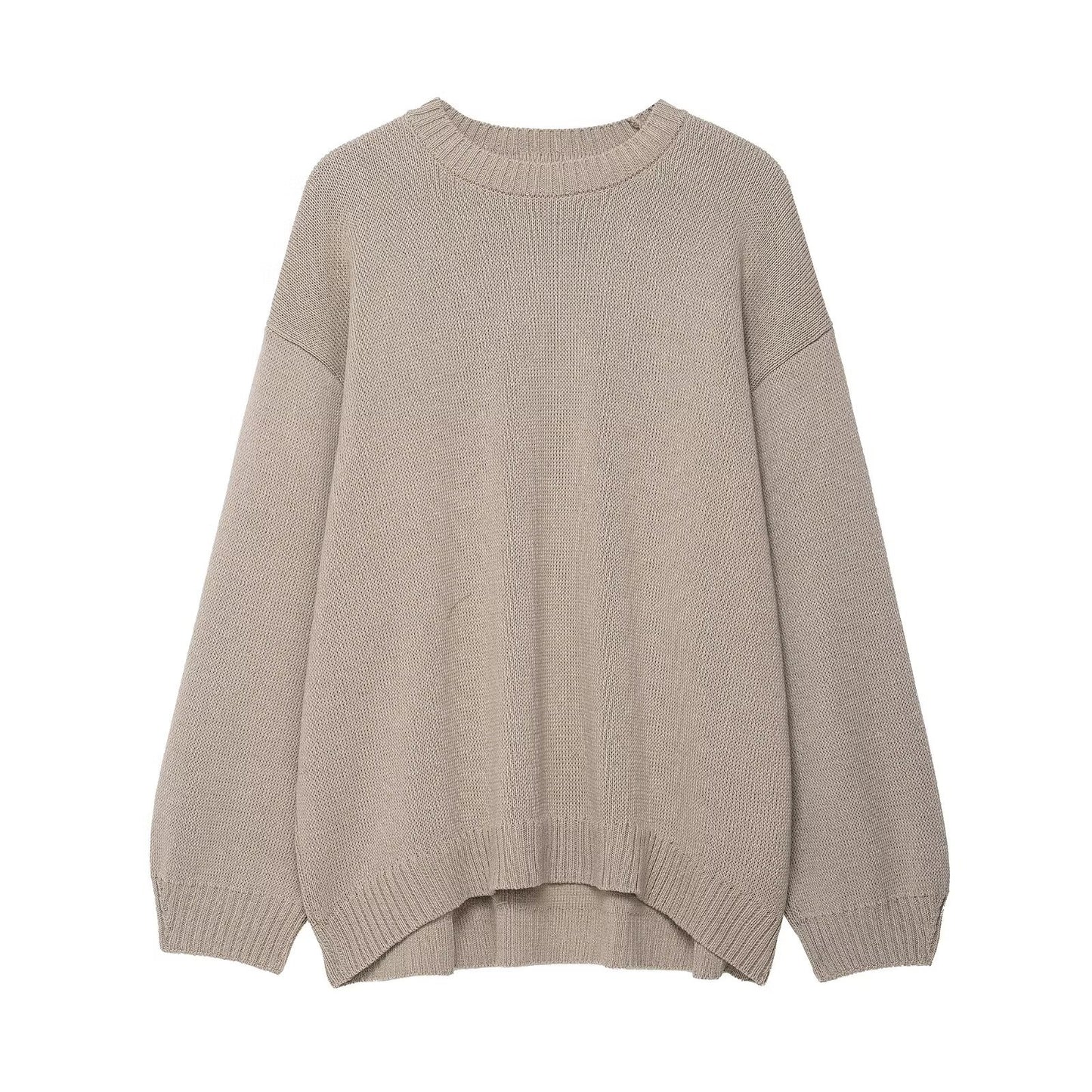 Damen Modischer Strickpullover mit lässigem Schnitt und weitem Saum Stalluxe