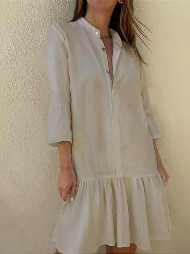 Damen Hemdkleid mit Rüschen Stalluxe