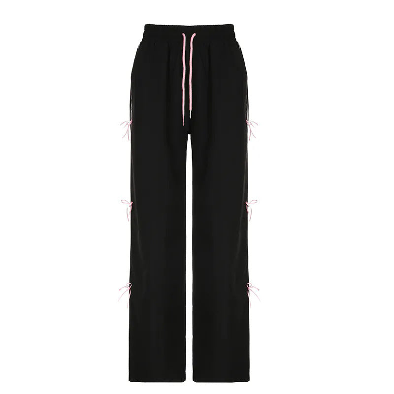 Damen Sportliche Freizeithose mit modernen Schnürdetails Stalluxe