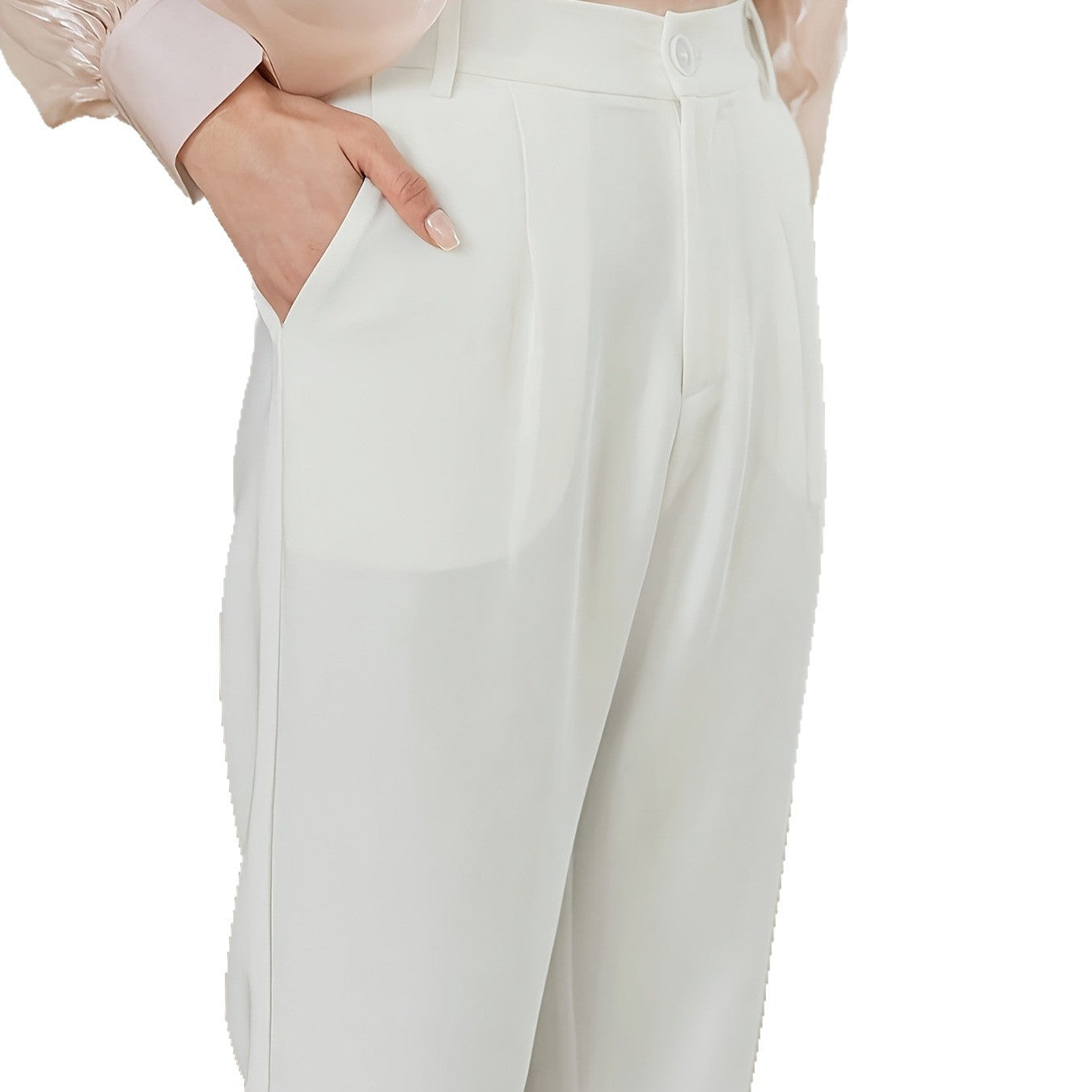 Damen Elegante hochtaillierte Bundfaltenhose aus hochwertigem Material Stalluxe