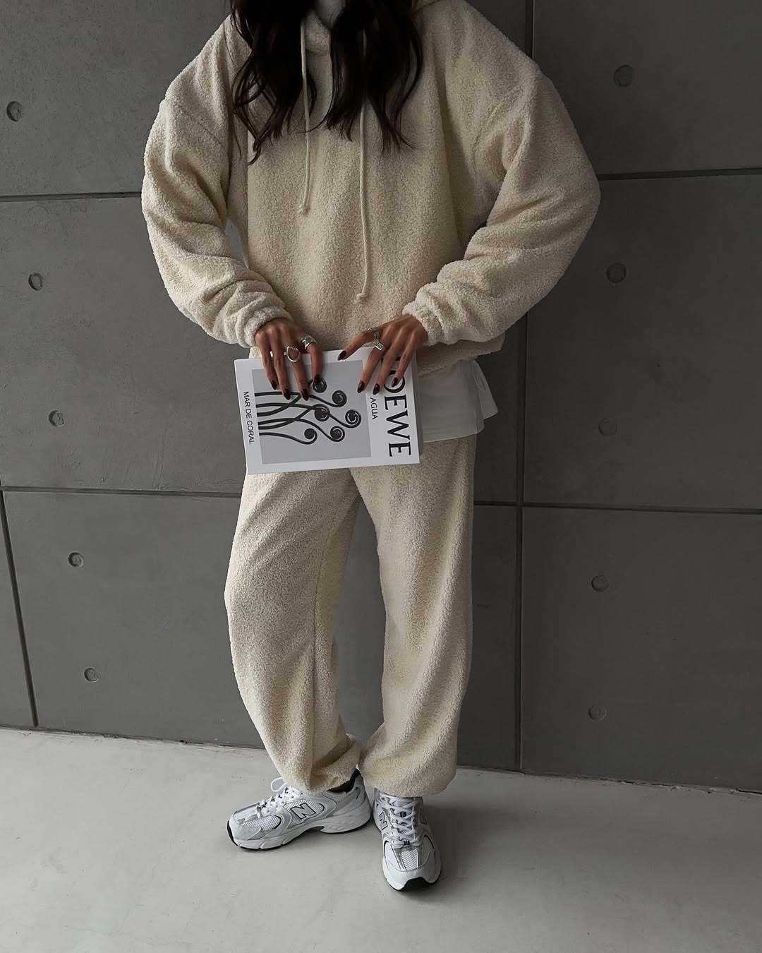 Damen Gemütlicher Fleece-Hoodie mit weiten Hosen Stalluxe