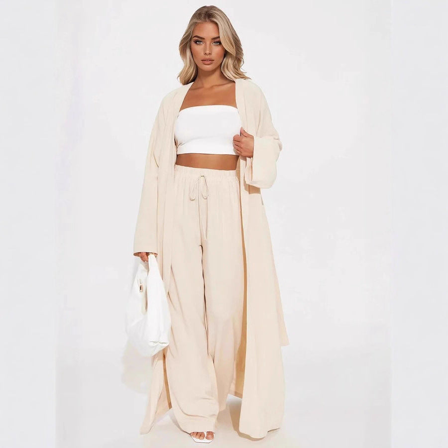 Damen Oversized Kimono Jacke mit lässiger Hose Stalluxe