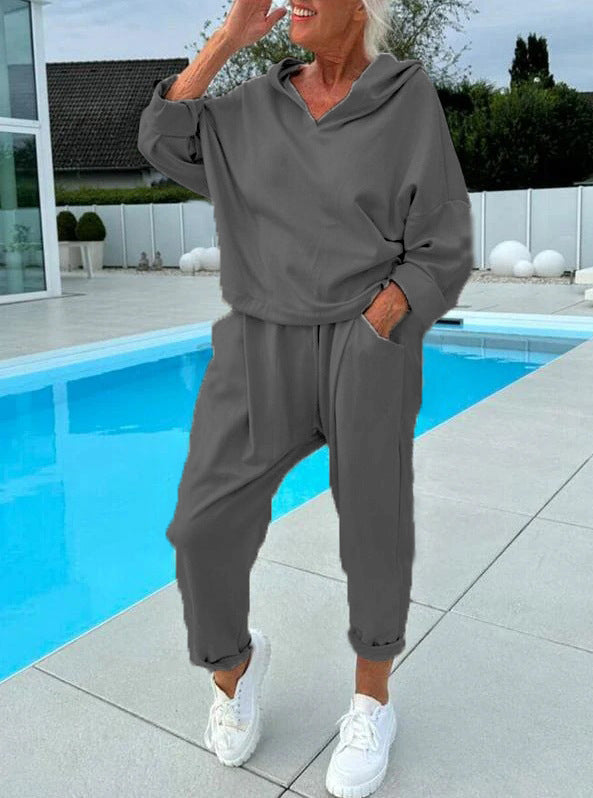 Damen modischer Hoodie und Jogginghose Set Stalluxe