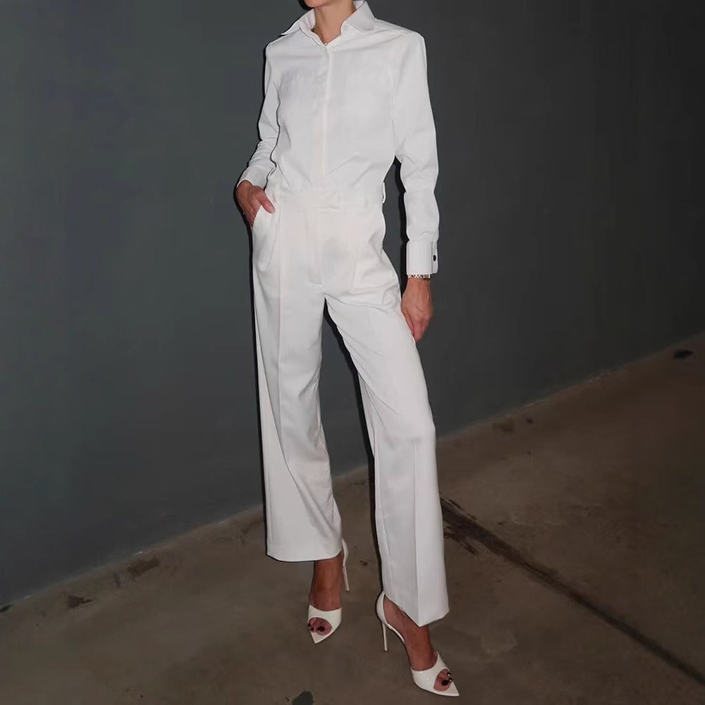 Damen Elegantes Oversized Jumpsuit mit Gürtel und weitem Bein Stalluxe