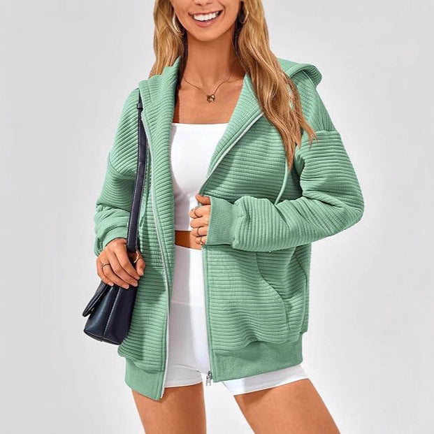 Damen Kapuzenjacke mit strukturiertem Design und praktischen Taschen Stalluxe