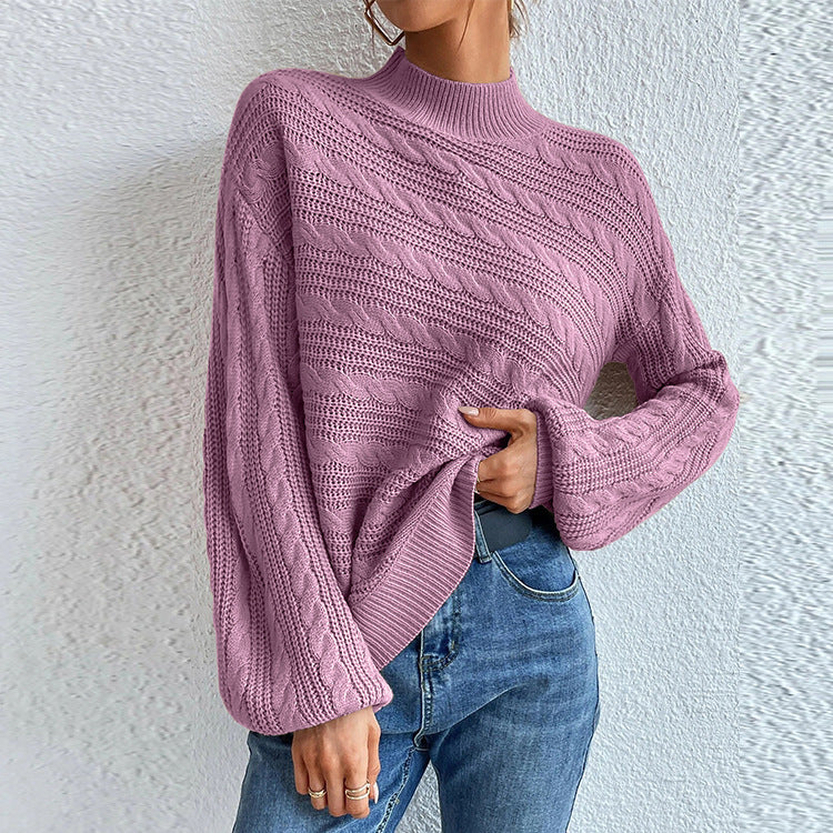 Damen Strickpullover mit weitem Schnitt und modischem Kabelmuster Stalluxe