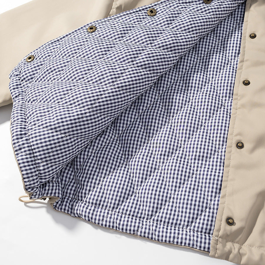 Damen modische cropped Übergangsjacke mit Kapuze und praktischen Taschen Stalluxe