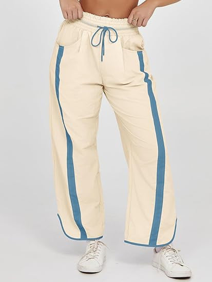 Damen weite Sporthose im lässigen Stil mit Kontraststreifen Stalluxe