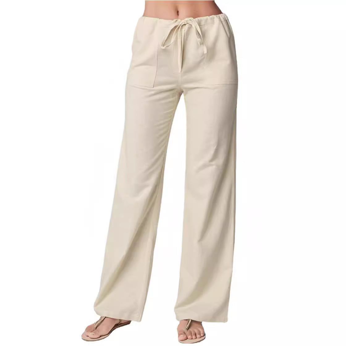 Damen Bequeme Palazzo-Hose mit elastischem Bund und praktischen Taschen Stalluxe