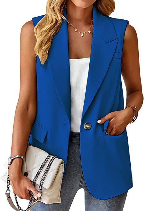 Damen ärmelloser Blazer im modernen Schnitt Stalluxe