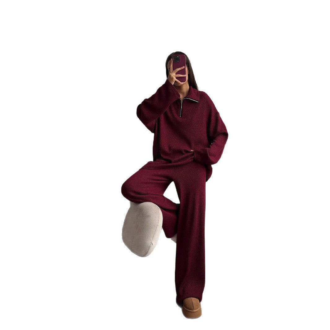 Damen lässiger Pullover und weite Hose Set Stalluxe
