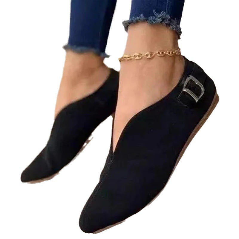 Damen modische Halbschuhe mit eleganter Schnalle und offenem Design Stalluxe