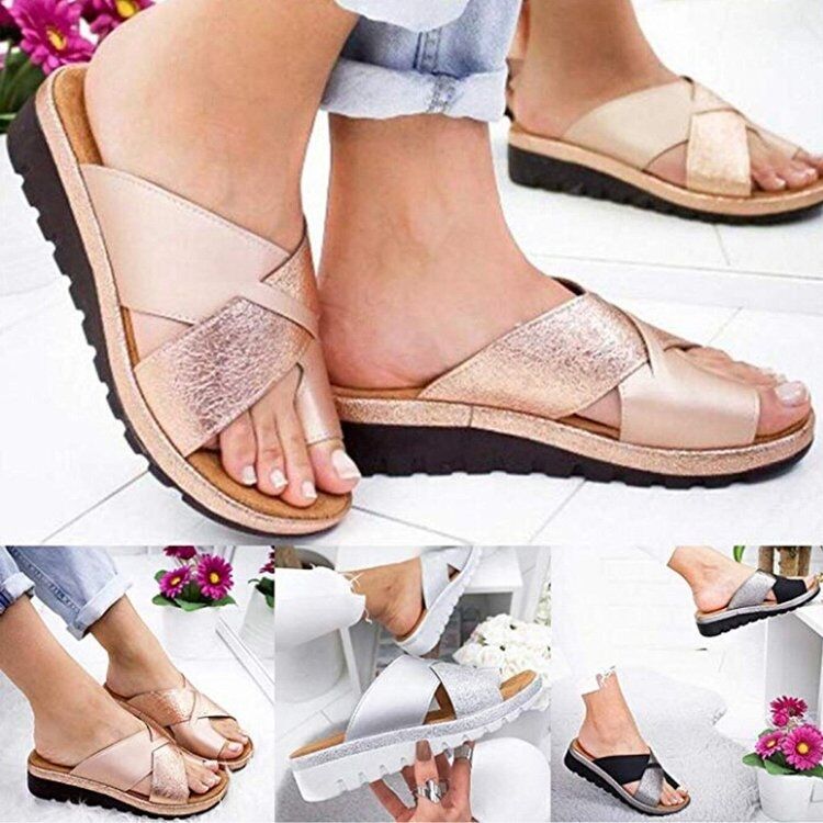 Damen modische Slippers mit glitzernden Akzenten und rutschfester Sohle Stalluxe