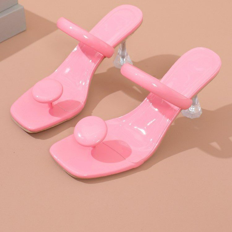 Damen elegante Sandalen mit transparentem Absatz und modischem Design Stalluxe