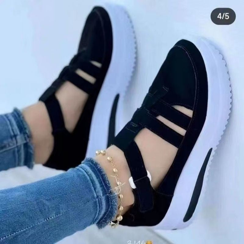 Damen modische Slip-On Sneakers mit ergonomischem Riemensystem Stalluxe