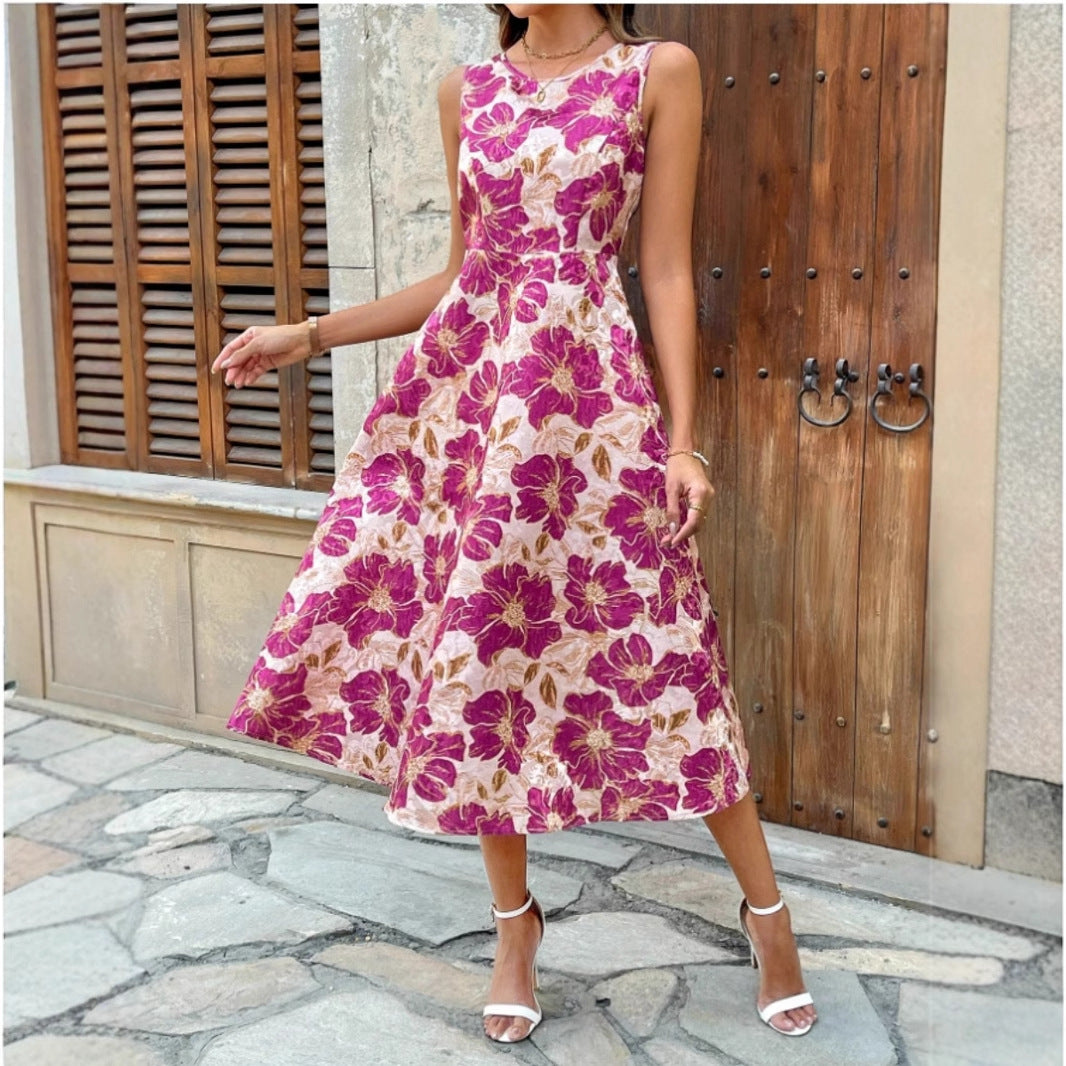 Damen Maxikleid mit floralem Design und elegantem A-Linien-Schnitt Stalluxe