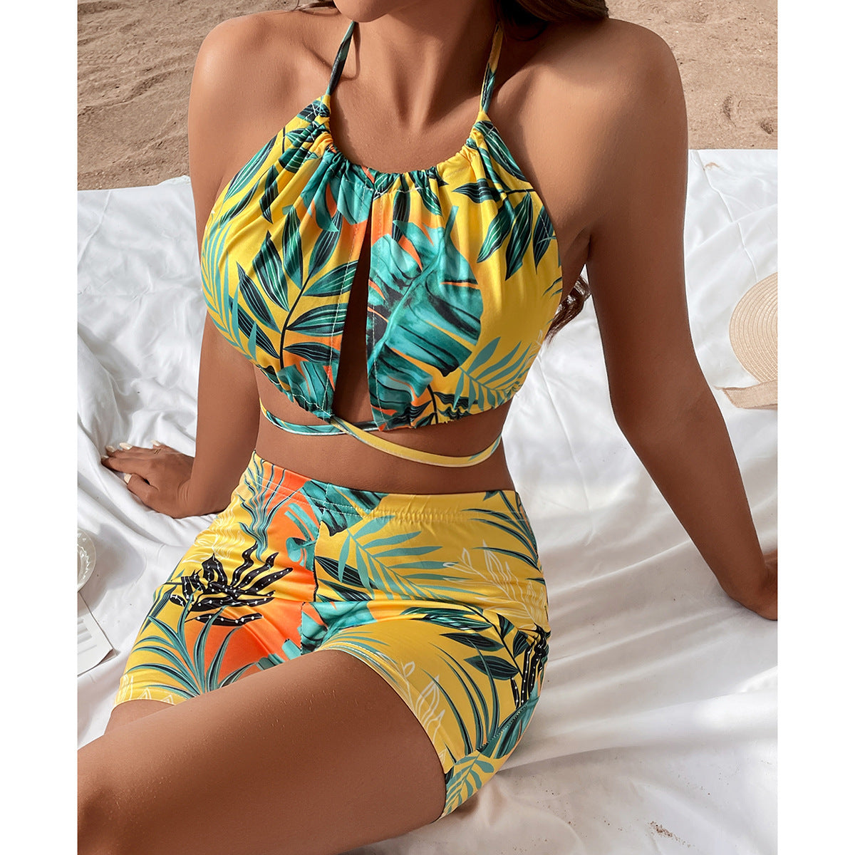 Damen Bikiniset mit floralem Design und lässigem Schnitt Stalluxe