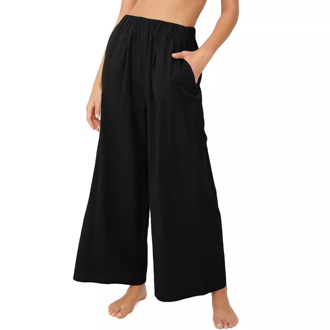 Damen Weite Beinform Entspannte Hose Stalluxe