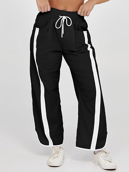 Damen weite Sporthose im lässigen Stil mit Kontraststreifen Stalluxe