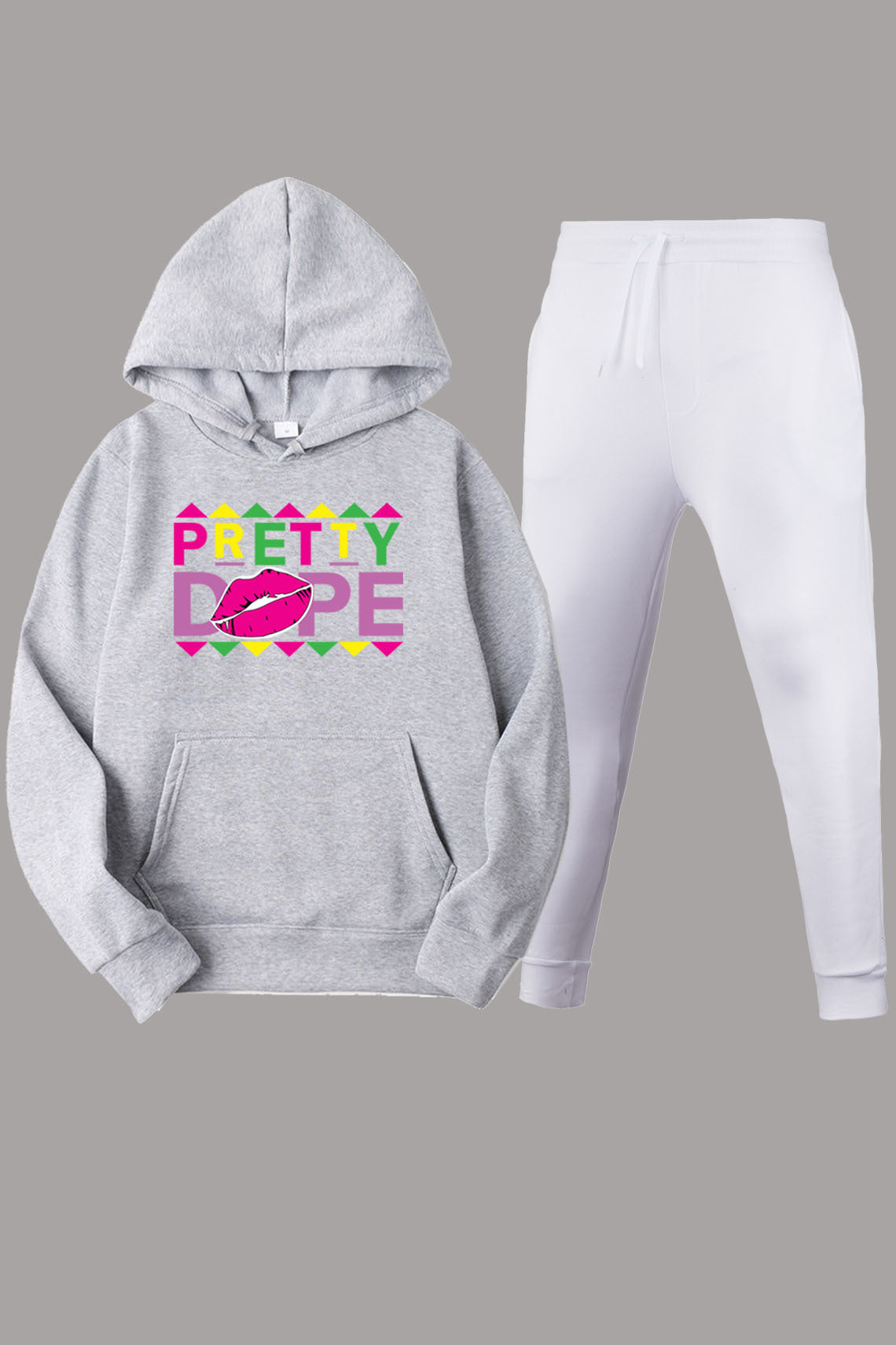 Damen Sweatpants- und Hoodie-Set mit modernem Grafiken und kreativem Aufdruck Stalluxe