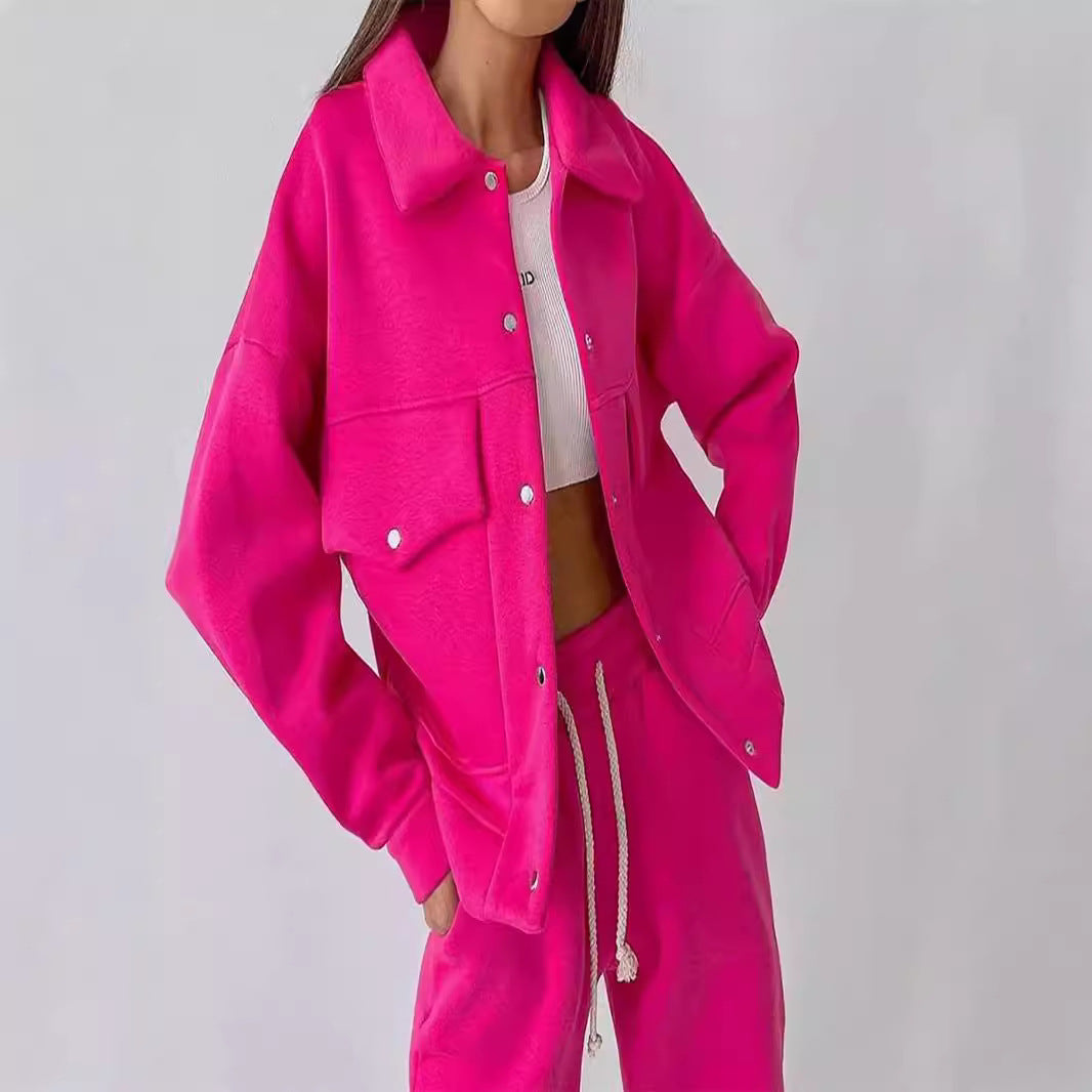 Damen Freizeit-Jogginganzug mit lässiger Passform und praktischen Taschen Stalluxe