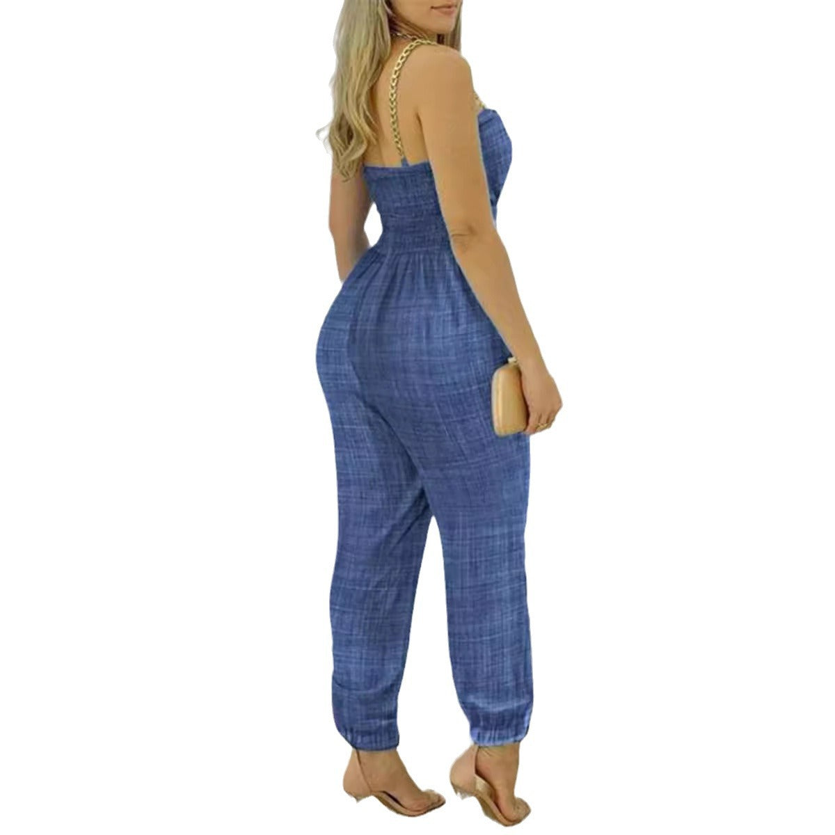 Damen modischer Jumpsuit mit schulterfreien Trägern und cut-out Details Stalluxe