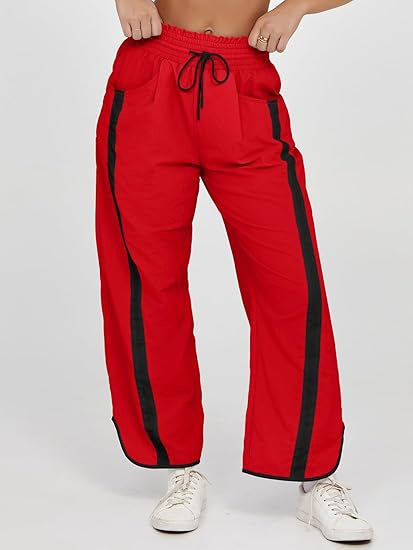 Damen weite Sporthose im lässigen Stil mit Kontraststreifen Stalluxe