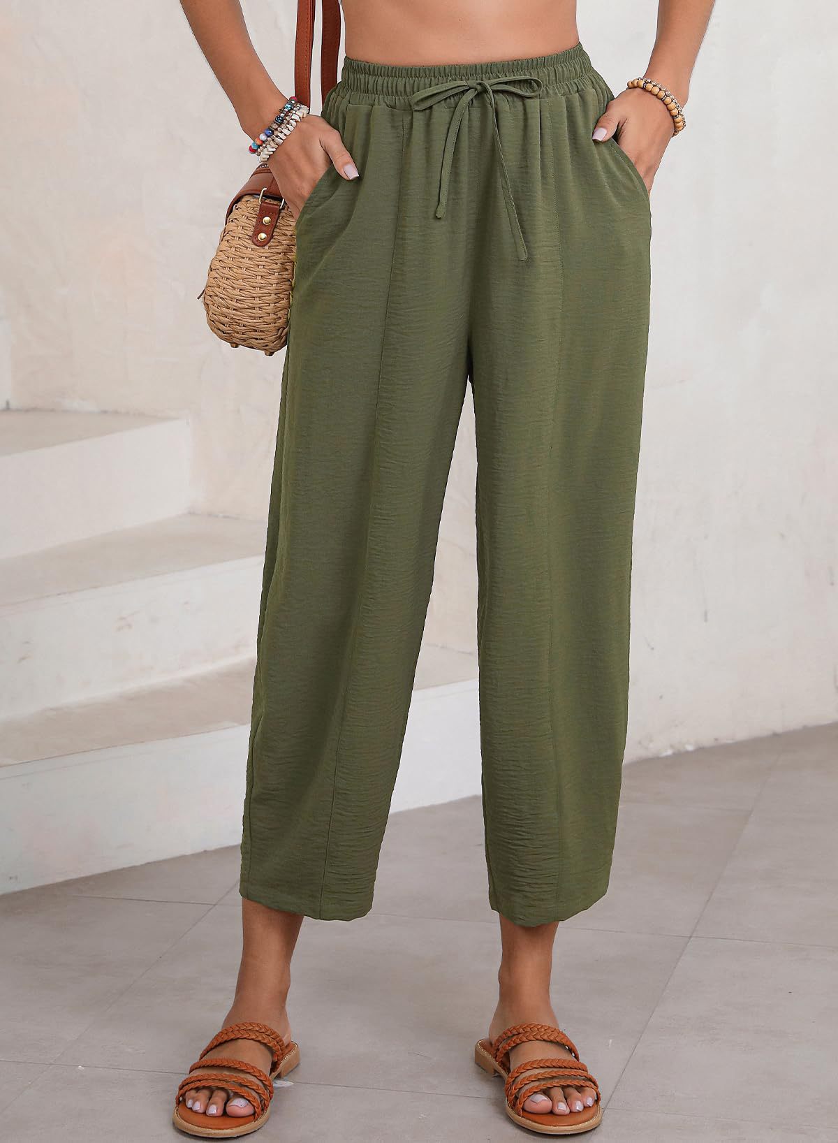 Women's Relaxed Fit Lightweight Trousers Stalluxe