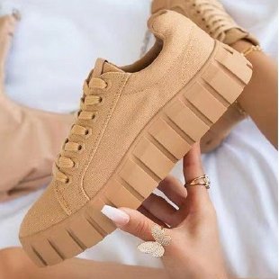 Damen Sneakers mit extraleichter Profilsohle und veganem Obermaterial Stalluxe