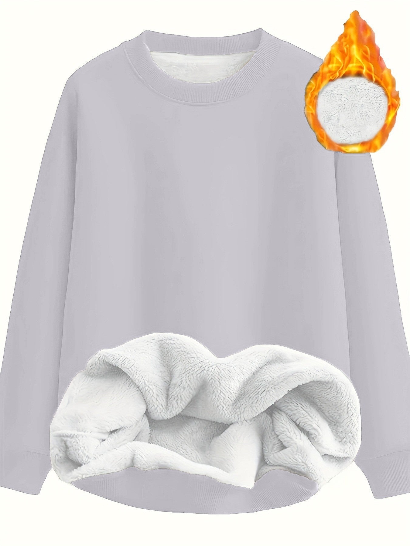 Damen Wärmendes Sweatshirt mit flauschigem Innenfutter Stalluxe
