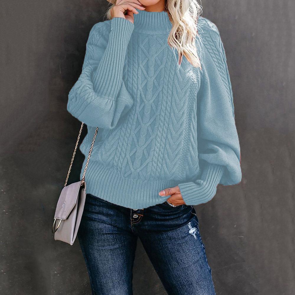 Damen Strickpullover mit hochgeschlossenem Kragen und strukturiertem Design Stalluxe