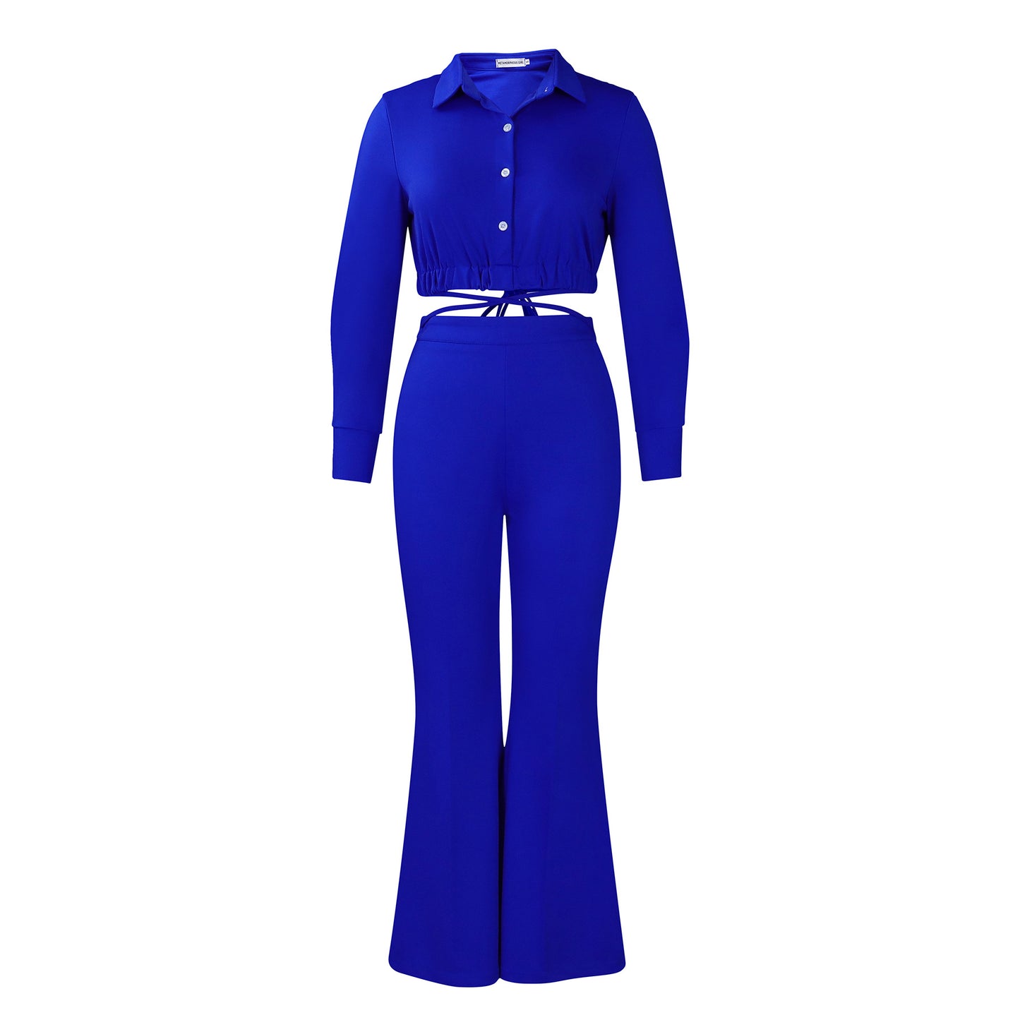 Damen modisches Crop-Top mit weitem Hosen Stalluxe