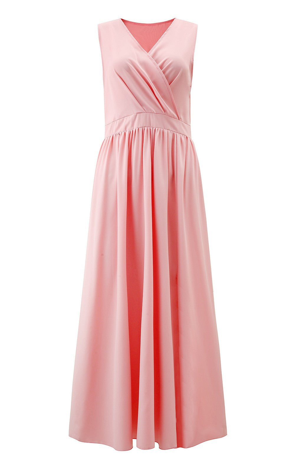 Damen Maxikleid mit Wickeloptik und fließendem Saum Stalluxe